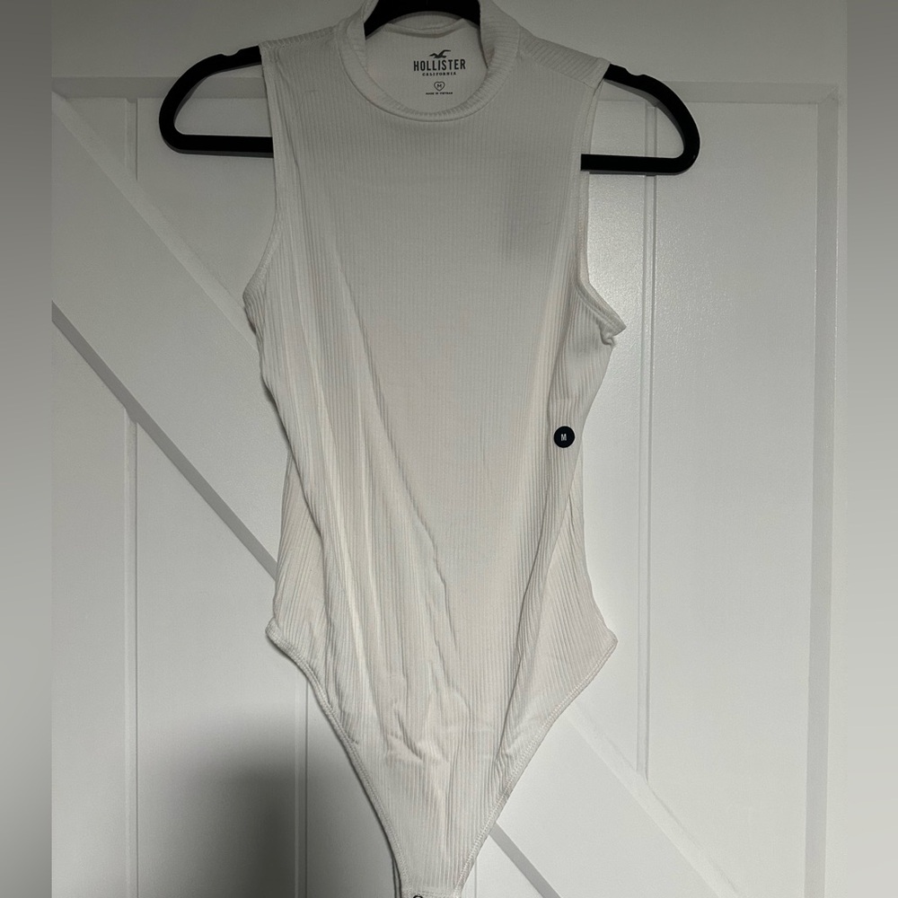 Hollister Ivory Ribbed Bodysuit